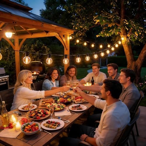 Outdoor String Lights 50 FT, LED Patio Light for Outside Waterproof, alternate view 6