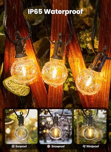 Outdoor String Lights, 50FT 52 LED Bulbs Connectable Patio Lights (2 Spare), alternate view 3