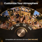Outdoor String Lights 50ft, G40 Led Patio Lights with 26pcs Bulbs, Waterproof Shatterproof Dimmable Hanging, alternate view 5