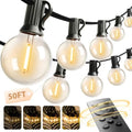 Outdoor String Lights 50FT G40 with Remote 27 LED Shatterproof Bulbs