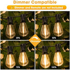 Outdoor String Lights, 50FT LED Waterproof Patio Lights, alternate view 4