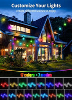 Outdoor String Lights 58 Feet G40 LED Patio Lights, RGB, Remote, alternate view 4