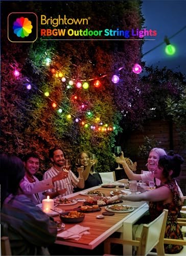 Outdoor String Lights 58 Feet G40 LED Patio Lights, RGB, Remote, alternate view 7