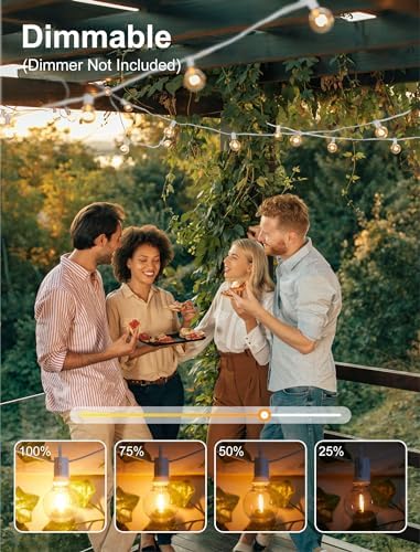 Outdoor String Lights, 69FT G40 LED IP65 Waterproof Patio Lights, alternate view 3