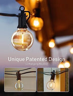 Outdoor String Lights, 80FT 40+2 G40 Bulbs Shatterproof Patio Lights, alternate view 3
