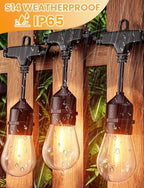 Outdoor String Lights LED 36 FT S14 Commercial Grade Waterproof ETL, alternate view 2