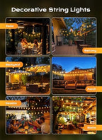 Outdoor String Lights Patio Lights 100FT ST38 Waterproof Dimmable, alternate view 5