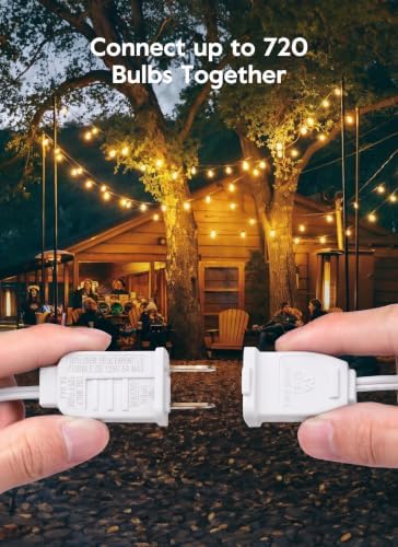 Outdoor String Lights, Total 200FT 100 LED Bulbs Shatterproof Patio Lights, alternate view 4