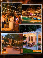 Outdoor String Lights, Total 200FT 100 LED Bulbs Shatterproof Patio Lights, alternate view 7