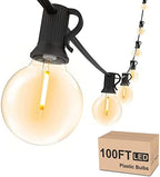 Outdoor String Lights Waterproof 100 FT for Outside Patio 52 Bulbs