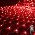 Outdoor Valentines Net Lights, 12FT x 5FT 360 LED Mesh String Light with 8 Lighting Mode, Connectable Waterproof