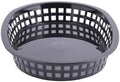 Oval Black Plastic Platter Baskets, 12/CT (1076BK) (86397) in Large in Multicolor