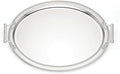 Oval Silverplate Serving Tray with Handles, 17-inch in Silver