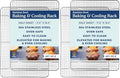 Oven-Safe, Dishwasher-Safe 100% Stainless Steel Cooling and Baking Rack Set Heavy Duty Tight-Wire - 11.5 x
