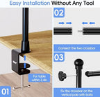 Over Table Rod Stand, Adjustable Table Arch Stand with C-Clamps, alternate view 6