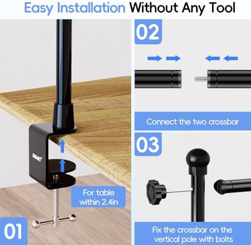Over Table Rod Stand, Adjustable Table Arch Stand with C-Clamps, alternate view 6