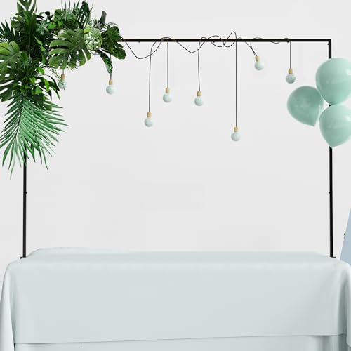 Over Table Rod Stand with Clamp 2 Pack Black Table Arch Banner Stand in 3.5FT in Black