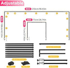 Over Table Rod Stand with Clamp 2 Pack Black Table Arch Banner Stand in 3.5FT in Black, alternate view 2