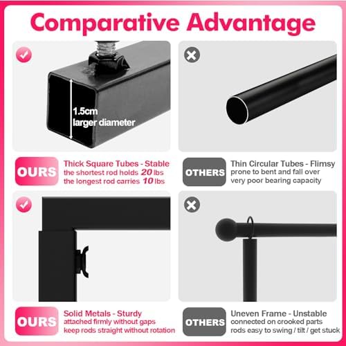 Over Table Rod Stand with Clamp 2 Pack Black Table Arch Banner Stand in 3.5FT in Black, alternate view 3