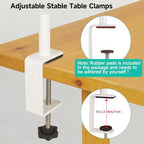 Over The Table Rod Stand with Clamps Adjustable 30"-43" Tall 47"-98" Length White Table Arch Hanging for Wedding, alternate