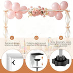 Over The Table Rod Stand with Clamps, Adjustable 32"-102'' Length 14"-56" Height Metal White Table Arch Hanging, alternate