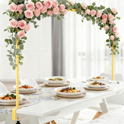Over The Table Rod Stand with Clamps, Adjustable 32.7"-98.4'' Length 33.5"-47.2" Height, Table Stands for