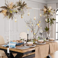 Over The Table Rod Stand with Clamps, Adjustable 32''-79'' Tall 32"-131" Length, White Table Arch Stand Metal