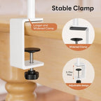 Over The Table Rod Stand with Clamps, Adjustable 32''-79'' Tall 32"-131" Length, White Table Arch Stand Metal, alternate view