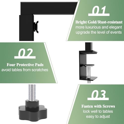 Over the Table Rod Stand with Clamps, Adjustable Table Arch, Black in Black, alternate view 4