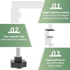 Over the Table Rod Stand with Clamps, Adjustable Table Arch, White in White, alternate view 4