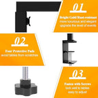 Over The Table Rod Stand with Clamps Black Adjustable Table Arch in Black, alternate view 4