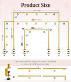 Over The Table Rod Stand with Clamps for Balloon Backdrop, Gold in Gold, alternate view 2