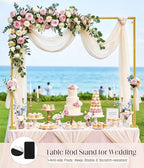 Over The Table Rod Stand with Clamps for Balloon Backdrop, Gold in Gold, alternate view 4