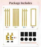 Over The Table Rod Stand with Clamps for Balloon Backdrop, Gold in Gold, alternate view 6