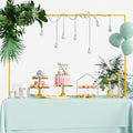 Over The Table Rod Stand with Clamps Gold Table Arch Banner Stand in Gold