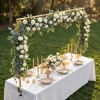 Over The Table Rod Stand with Clamps Gold Table Balloon Arch Banner Frame, alternate view 2