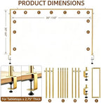 Over The Table Rod Stand with Clamps Gold Table Balloon Arch Banner Frame, alternate view 3