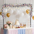 Over The Table Rod Stand with Clamps Table Backdrop Stand Adjustable 29"-42" Tall 28"-98" Length Balloon Arch
