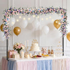 Over The Table Rod Stand with Clamps Table Backdrop Stand Adjustable 29"-42" Tall 28"-98" Length Balloon Arch