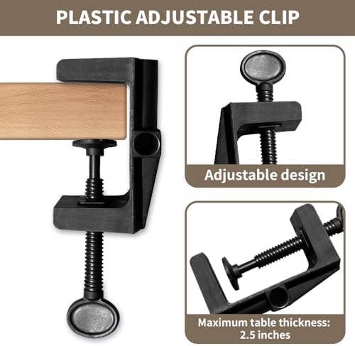 Over The Table Rod Stand with Clamps Table Backdrop Stand Adjustable 29"-42" Tall 28"-98" Length Balloon Arch, alternate view