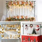 Over The Table Rod Stand with Clamps Table Backdrop Stand Adjustable 29"-42" Tall 28"-98" Length Balloon Arch, alternate view