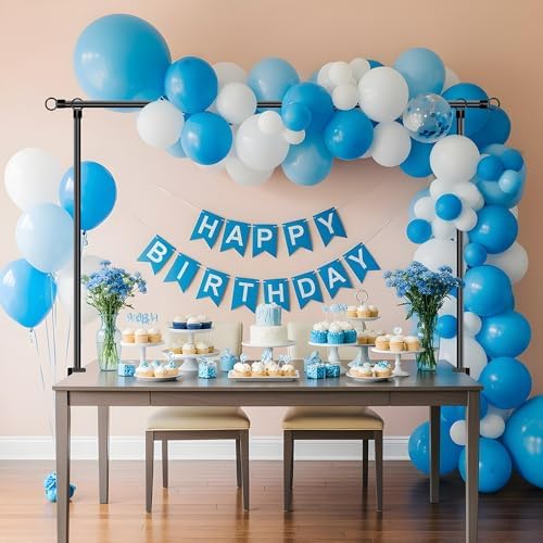 Over The Table Rod Stand with Clamps Table Backdrop Stand Adjustable 29"-42" Tall 28"-98" Length Balloon Arch, alternate view