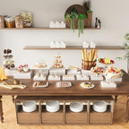 Oversized Buffet Risers, Food Display Stand for Catering Dessert Collectibles Jewelry Figures Show, White, alternate view 6
