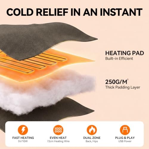 Oversized Heated Camping Chair with 3 Levels Adjustable Temperature, Green in Single Pack in Green, alternate view 5