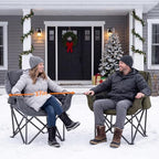 Oversized Heated Camping Chair with 3 Levels Adjustable Temperature, Green in Single Pack in Green, alternate view 7