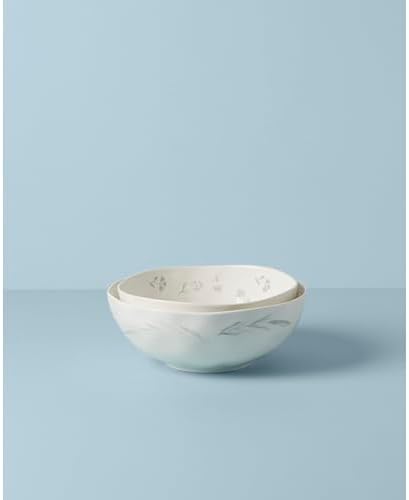 Oyster Bay 2-Piece Nesting Serving Bowls, 5.50 LB, White in White, alternate view 2
