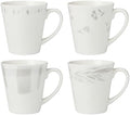 Oyster Bay 4Pc Mugs, 2.75, White in 12 Ounces in White