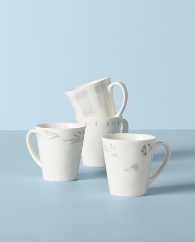 Oyster Bay 4Pc Mugs, 2.75, White in 12 Ounces in White, alternate view 2