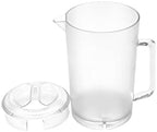 . P-3064-1-CL-EC BPA-Free Textured Scratch-Resistant Plastic Pitcher with Lid, 2 Quart (64 Ounce), Clear (Pack, alternate