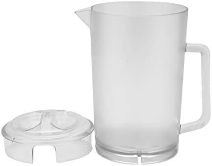 . P-3064-1-CL-EC BPA-Free Textured Scratch-Resistant Plastic Pitcher with Lid, 2 Quart (64 Ounce), Clear (Pack, alternate